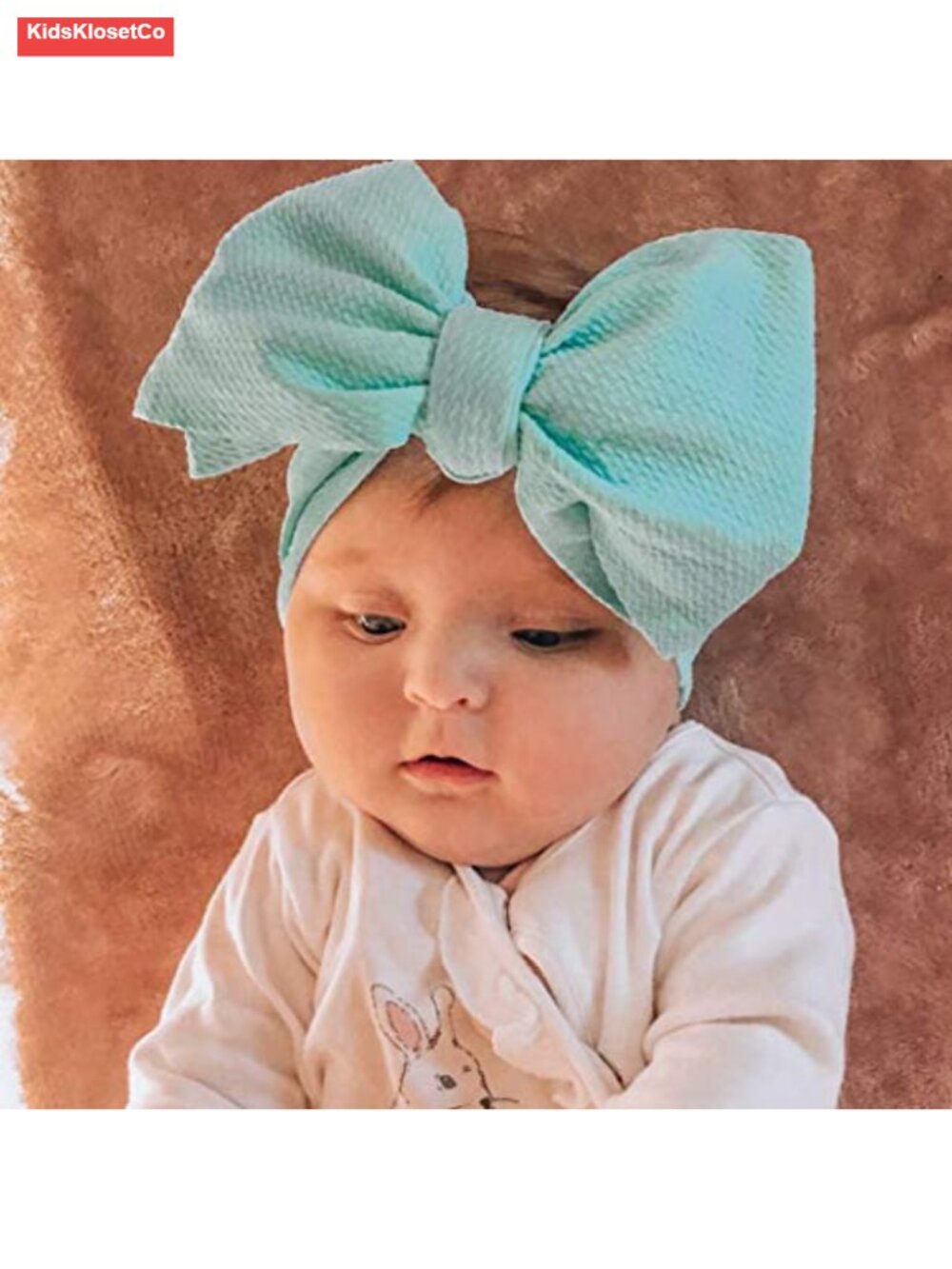 10-Pack Oversized Large Bow Headbands, Elastic Nylon Hair Wraps for Baby Girls - Picture 2 of 6
